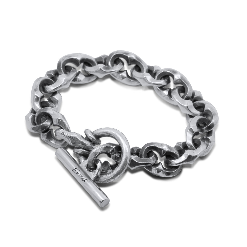 michael evanet oxidised silver infinity link bracelet designyard contemporary jewellery gallery dublin ireland rock