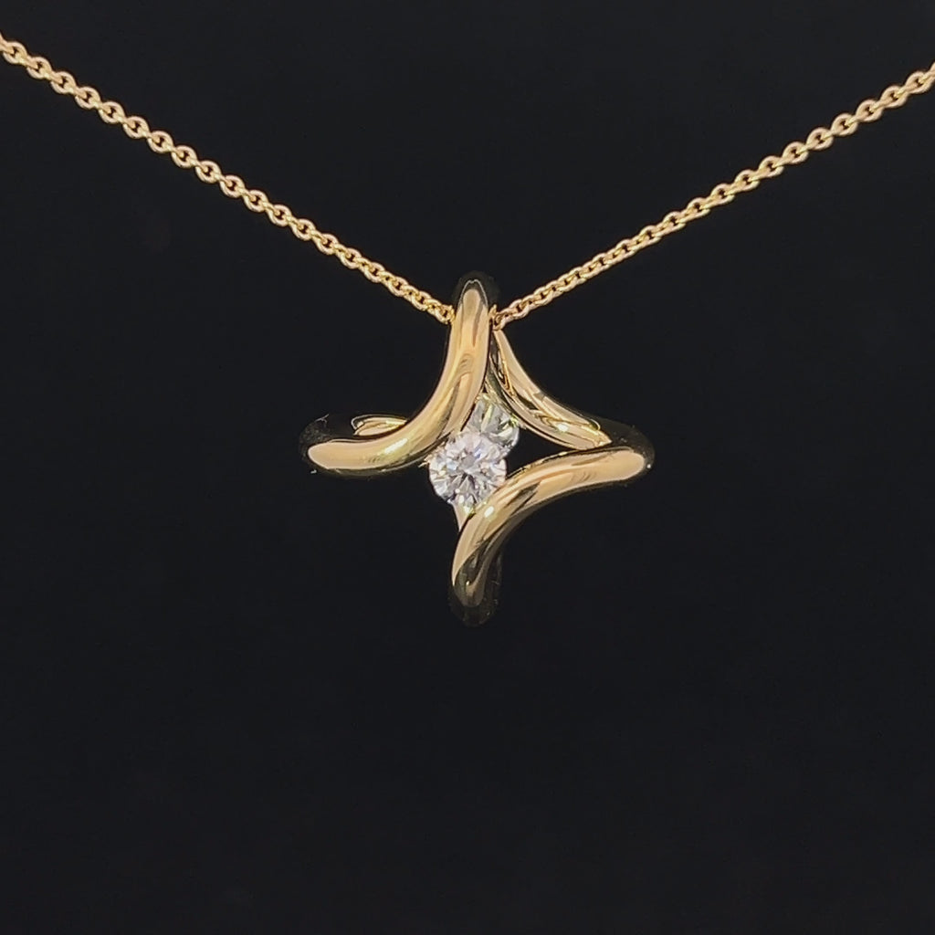 Niessing Contemporary 18k Yellow Gold Spannring® Era Pendant designyard contemporary jewellery gallery
