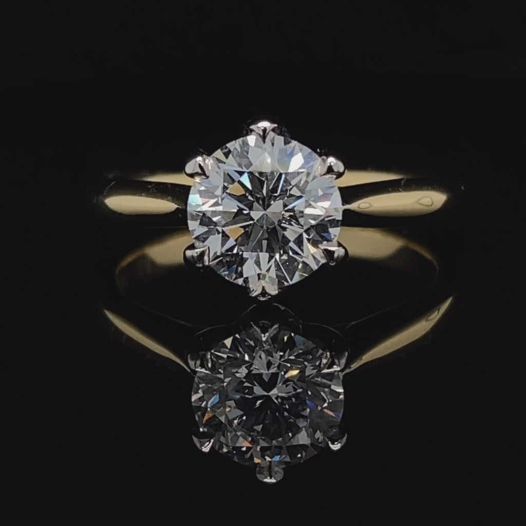 Ronan Campbell - 1.50ct Round Brilliant F VS2 GIA Diamond Engagement Ring - DESIGNYARD, Dublin Ireland.