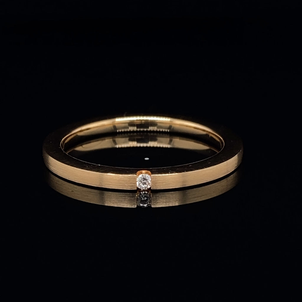 Meister - 18k Rose Gold Single Diamond Ring - DESIGNYARD, Dublin Ireland.