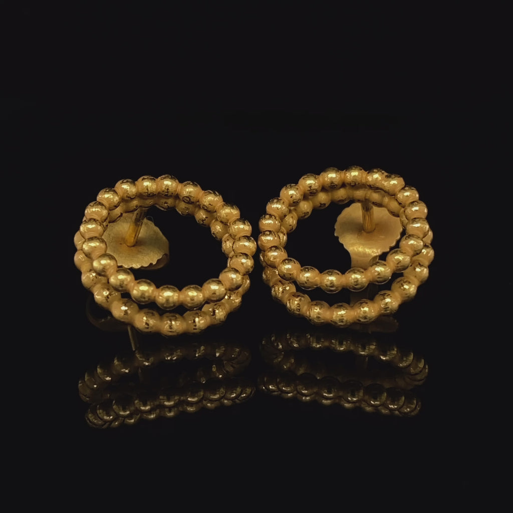 Sophia Epp - Silver 22k Gold Plate Double Circle Earrings - DESIGNYARD, Dublin Ireland.