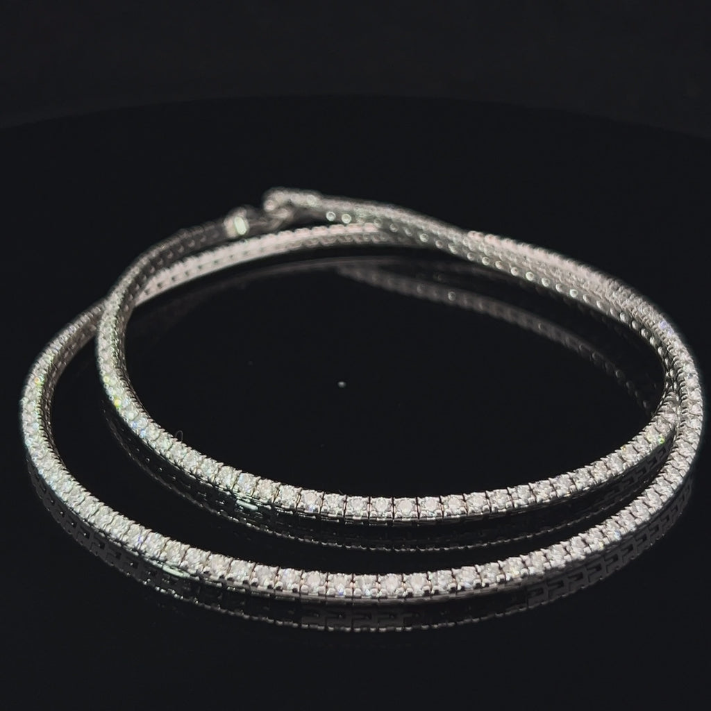 18k white gold diamond tennis necklace 5.52ct designyard contemporary jewellery gallery dublin ireland