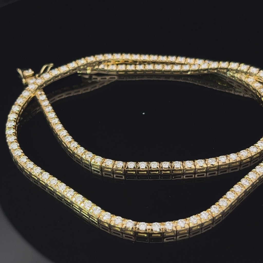 ronan campbell 18k yellow gold 6ct diamond tennis necklace designyard jewellery gallery dublin ireland