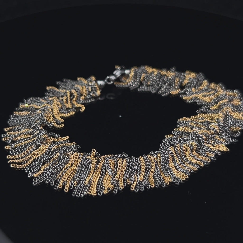 claudia milic silver black rhodium gold starlight siara bracelet designyard contemporary jewellery gallery dublin ireland