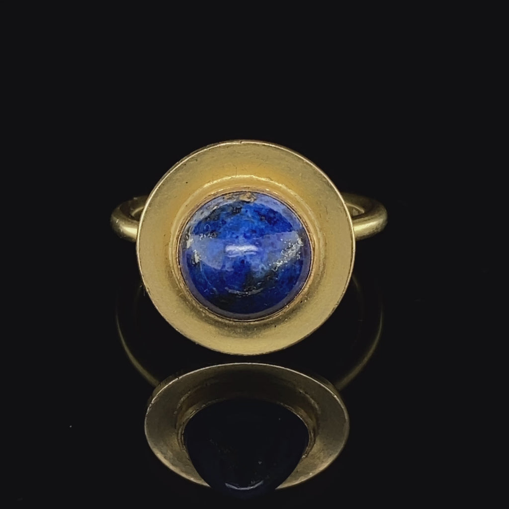 Catherine Mannheim - 18k Yellow Gold Lapis Lazuli Ring - DESIGNYARD, Dublin Ireland.