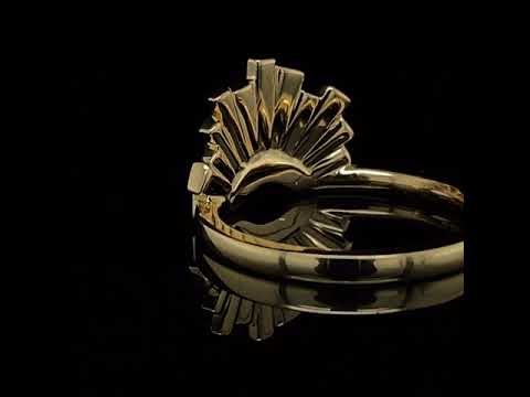 Andrew Geoghegan 18k Yellow Gold Asteria Diamond Jacket Wedding Ring