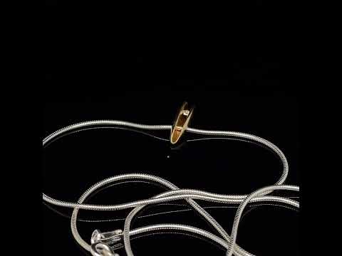 Paul Finch - Silver 22k Yellow Gold Diamond Shell Extra Small Necklace - DESIGNYARD, Dublin Ireland