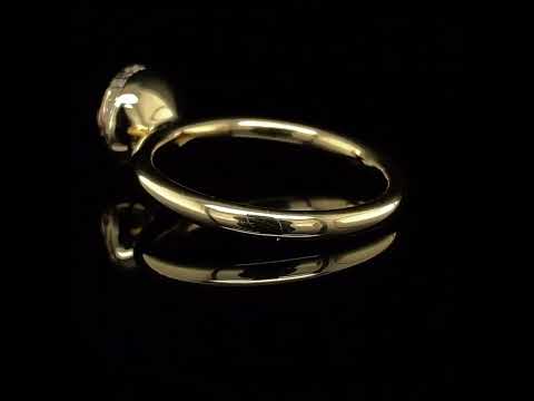 Andrew Geoghegan 18k Yellow Gold Ruby Diamond Clair De Lune Engagement Ring