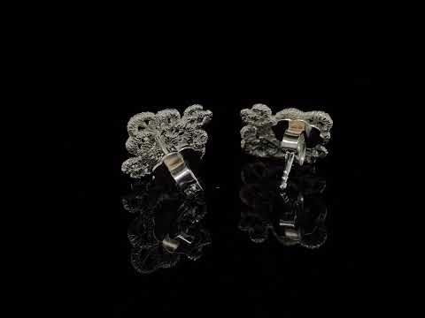 Brigitte Adolph - Sterling Silver Champagne Diamond Piccolo Turandot Earrings - DESIGNYARD, Dublin Ireland