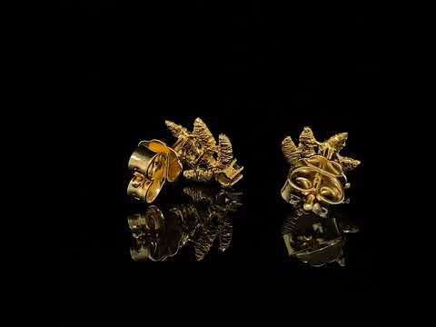 Brigitte Adolph - 18k Yellow Gold Marilu Diamond Earrings - DESIGNYARD, Dublin Ireland