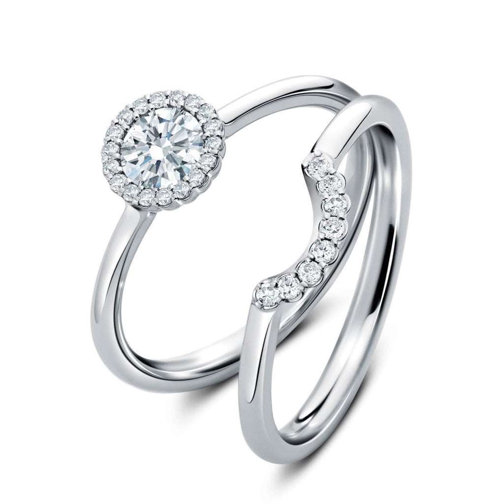 Andrew Geoghegan - 18k White Gold Diamond Cannele Wedding Ring - DESIGNYARD, Dublin Ireland.