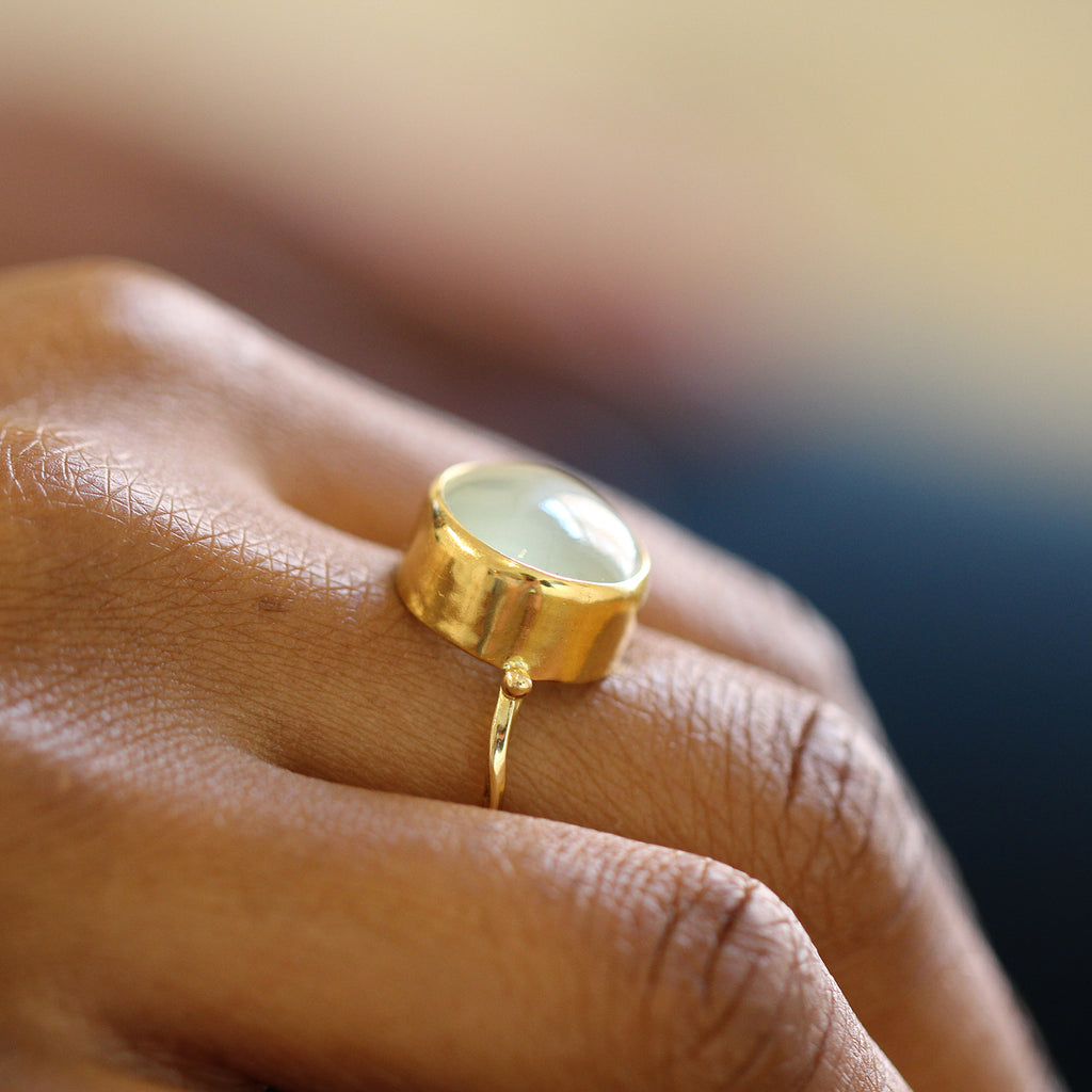Josephine Bergsøe - 18k 22k Yellow Gold Beryl Rose Cut Diamond Ring - DESIGNYARD, Dublin Ireland.