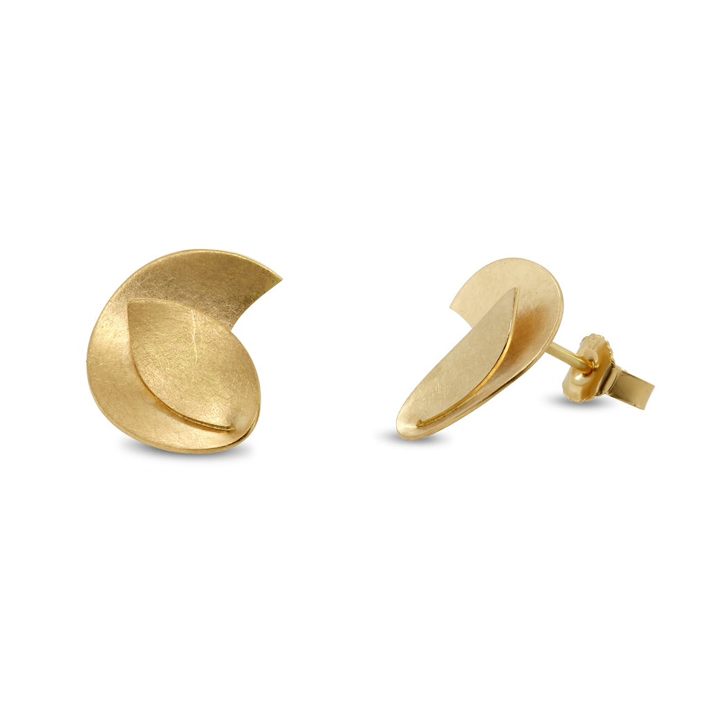 Cardillac - 18k Yellow Gold Leaves II Earrings - DESIGNYARD, Dublin Ireland.