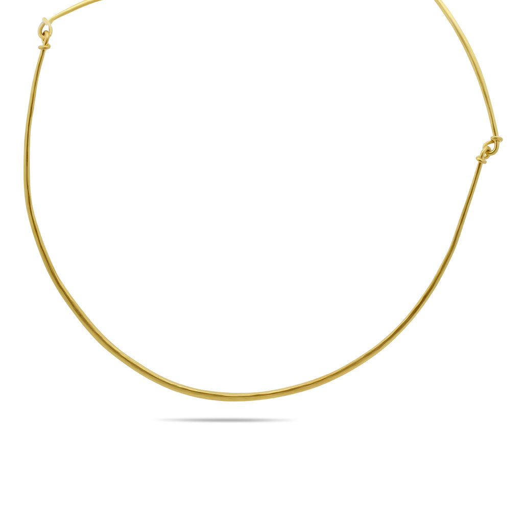 Jean Scott-Moncrieff - 18k Yellow Gold Solid Torq Necklace - DESIGNYARD, Dublin Ireland.
