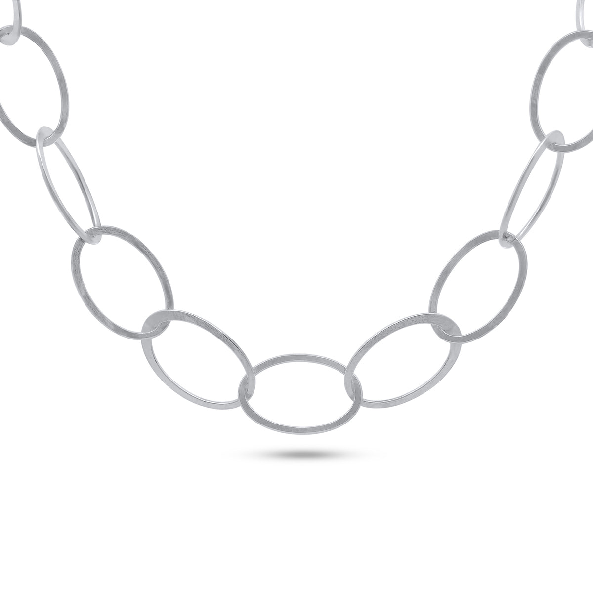 Sterling Silver Long Halo Necklace DESIGNYARD