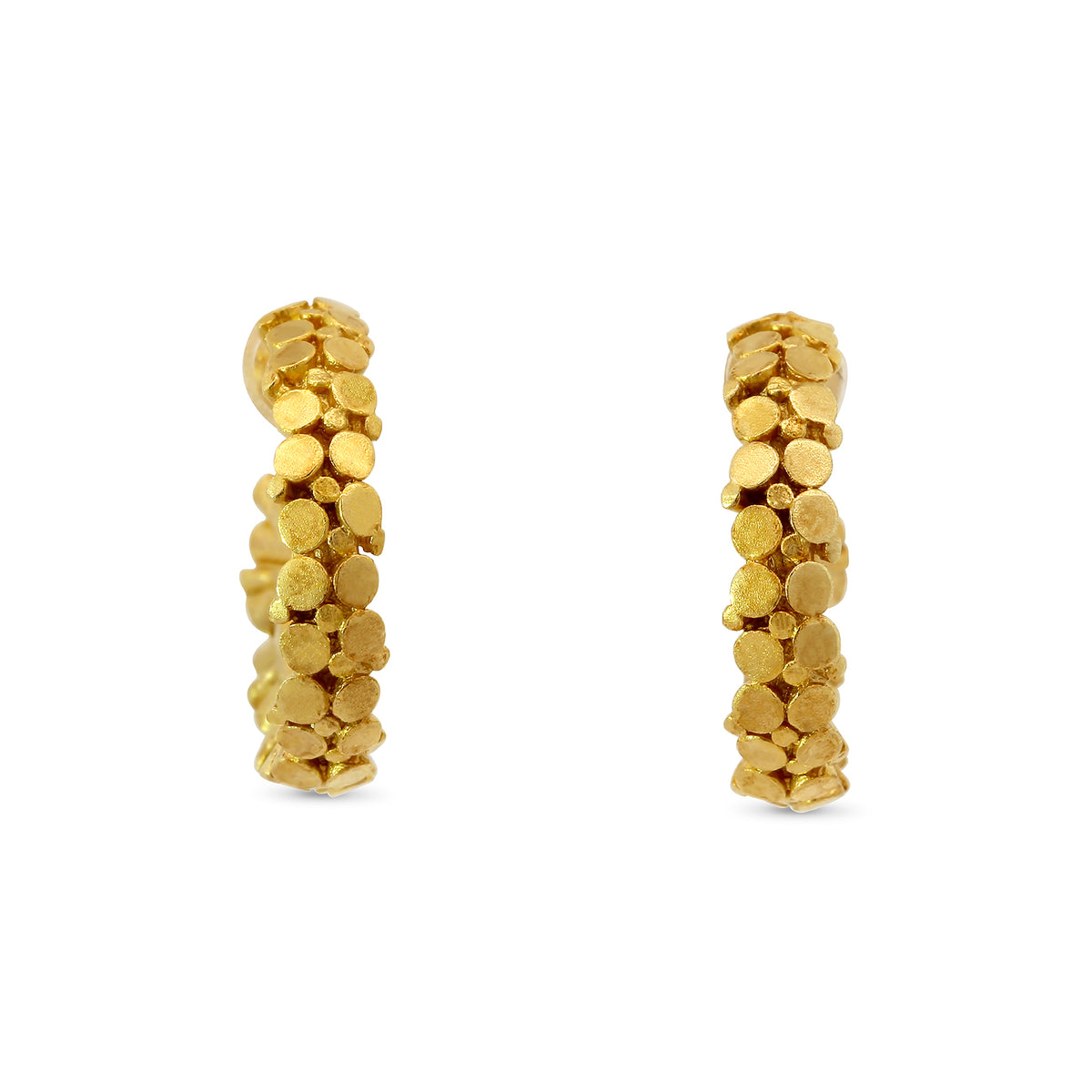 Sterling Silver Gold Plate Fixed Bud Earrings DESIGNYARD