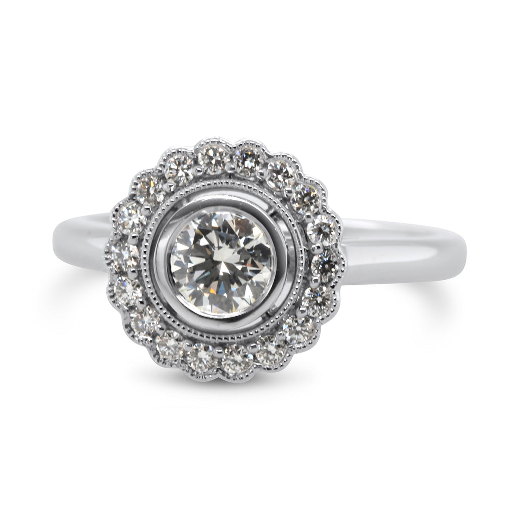 Ronan Campbell - Platinum Antiquus Diamond Engagement Ring - DESIGNYARD, Dublin Ireland.