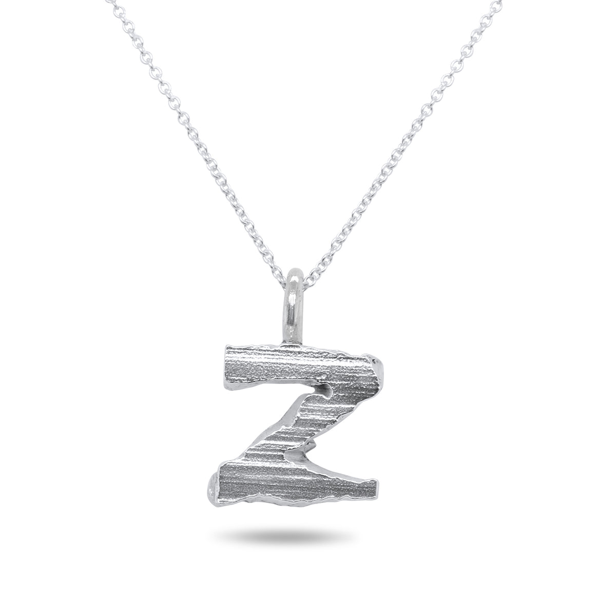 Sterling Silver Chunky Letter Z Pendant DESIGNYARD