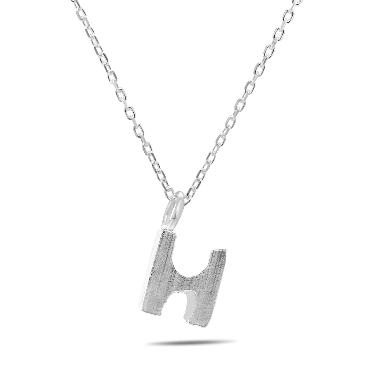 Xavier Lafford Contemporary Sterling Silver Chunky H Pendant DESIGNYARD