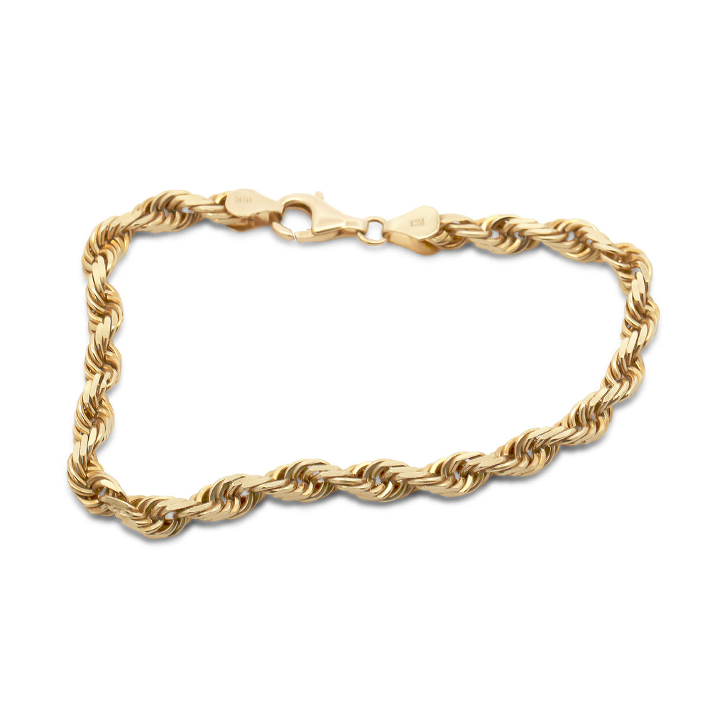 10k yellow gold vintage rope bracelet designyard 