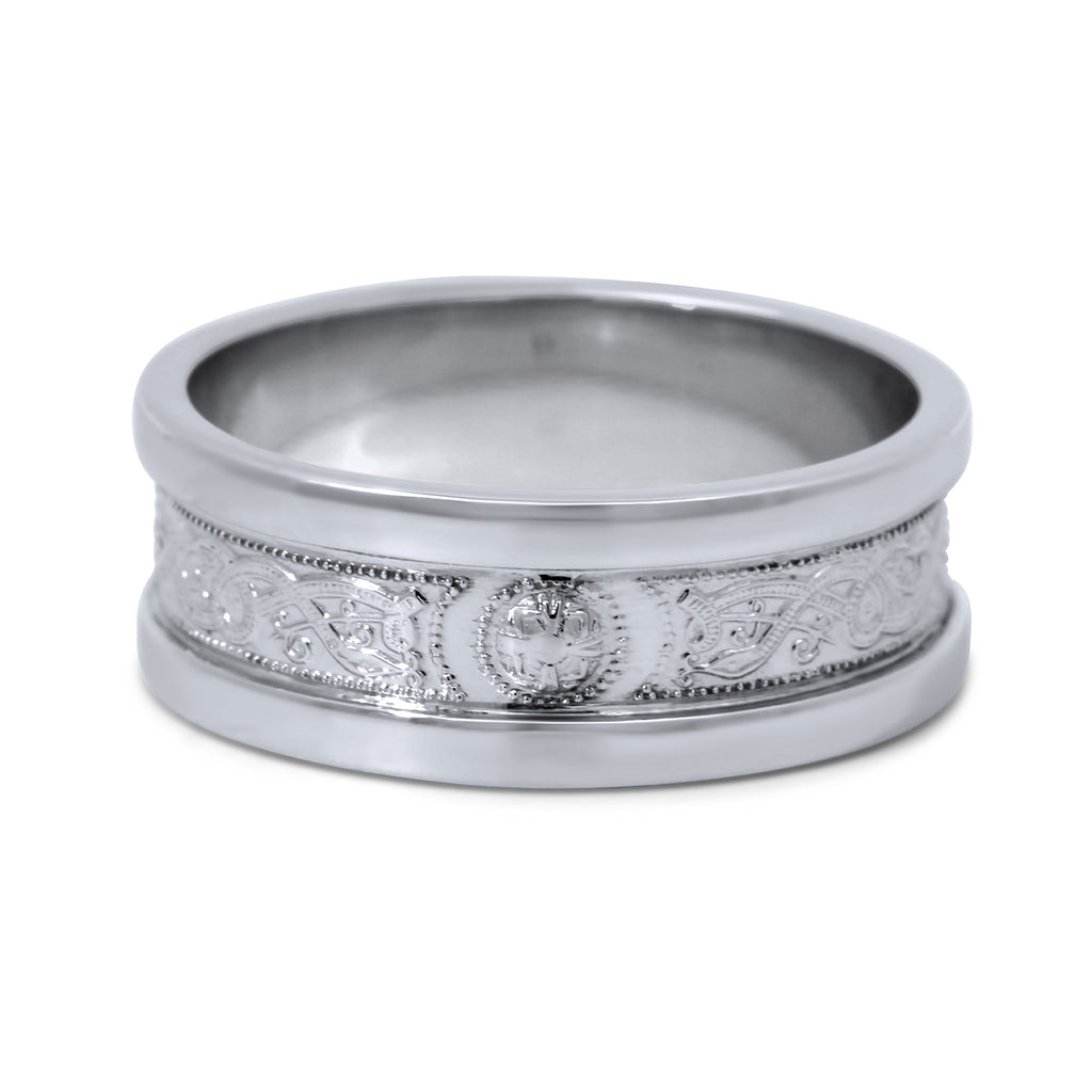 14k white gold an ri king mens wedding ring designyard jewellery gallery dublin ireland