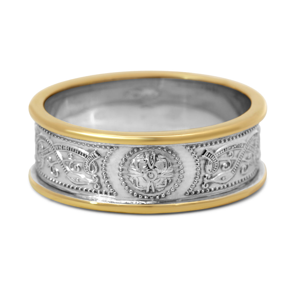 14k white yellow gold an ri king mens wedding ring designyard jewellery gallery dublin ireland