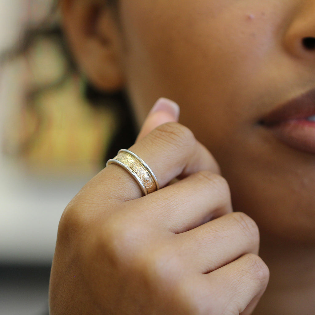Photograph 3 of 14k Yellow Gold Women's Celtic An Rí Wedding Ring. Handmade in Ireland. Available on DESIGNYARD.com and in our Jewelry Store Dublin, Ireland. Free Worldwide Shipping with DHL.
