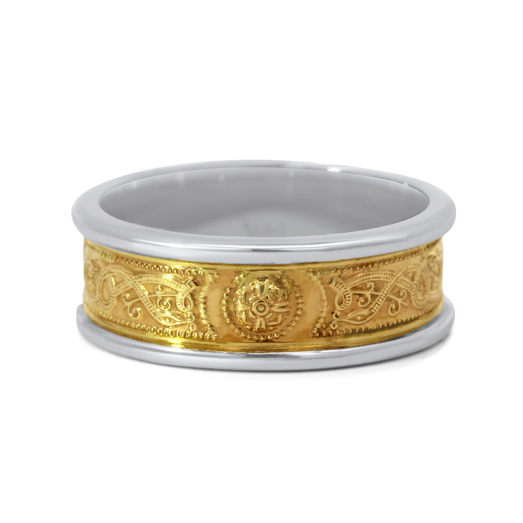 Photograph 1 of 14k Yellow Gold Women's Celtic An Rí Wedding Ring. Handmade in Ireland. Available on DESIGNYARD.com and in our Jewelry Store Dublin, Ireland. Free Worldwide Shipping with DHL.