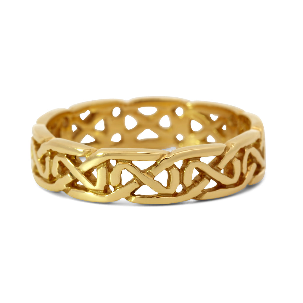 14k yellow gold celtic ladies wedding ring designyard jewellery gallery dublin ireland