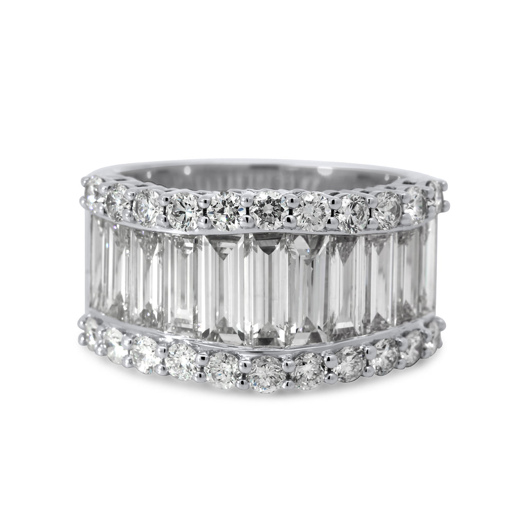 18k white gold baguette diamond ring designyard contemporary jewellery gallery dublin ireland