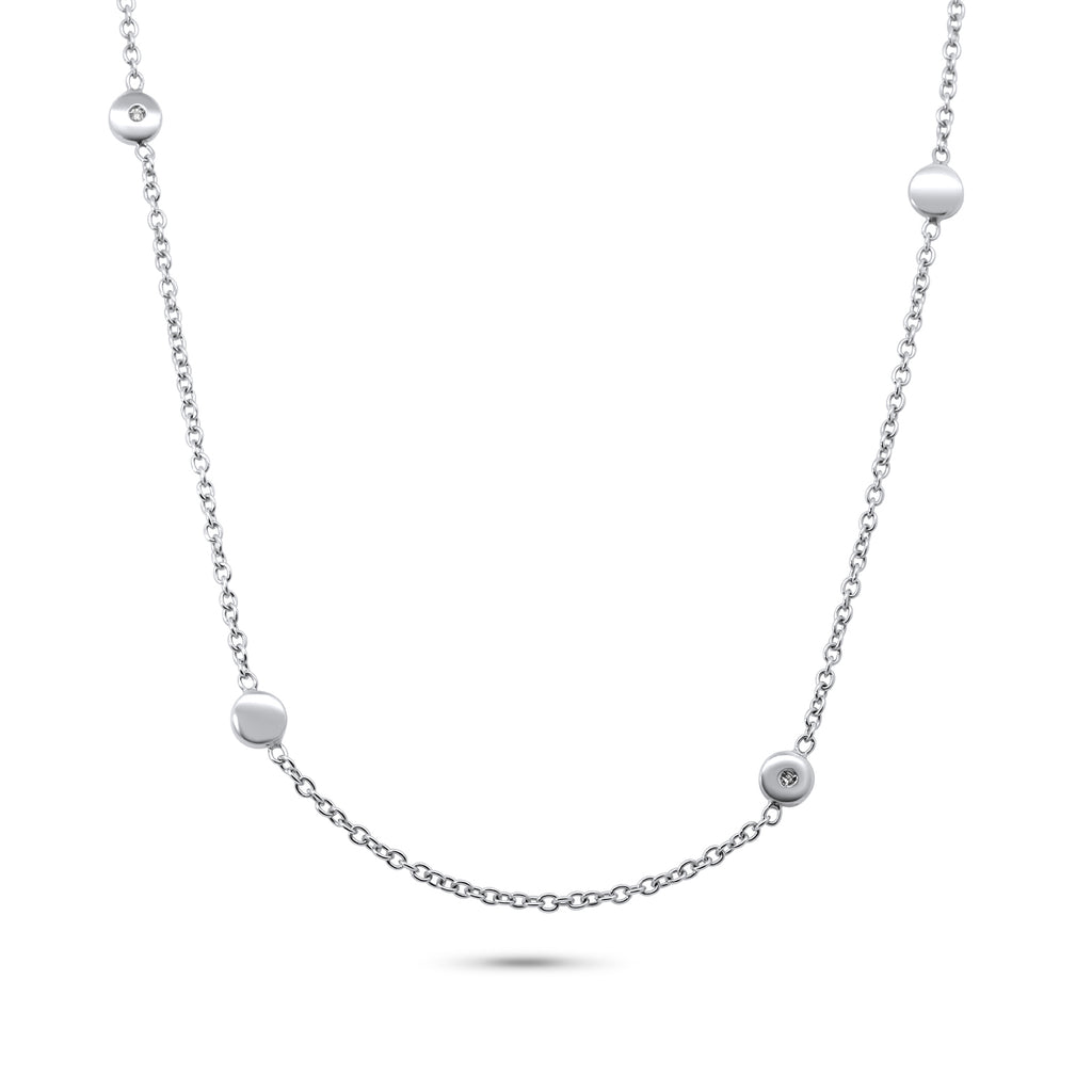 18k white gold diamond necklace designyard curated vintage jewellery collection