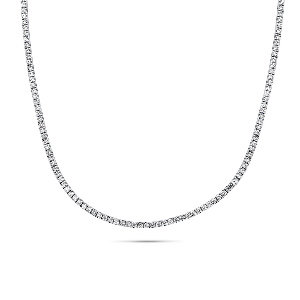 Photograph 1 of 18k White Gold Diamond Tennis Necklace 5.52ct. Available on DESIGNYARD.com and in our Jewellery Shop Dublin, Ireland.