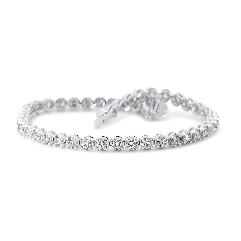 18k white gold round brilliant linea 5ct diamond tennis bracelet designyard contemporary jewellery gallery dublin ireland