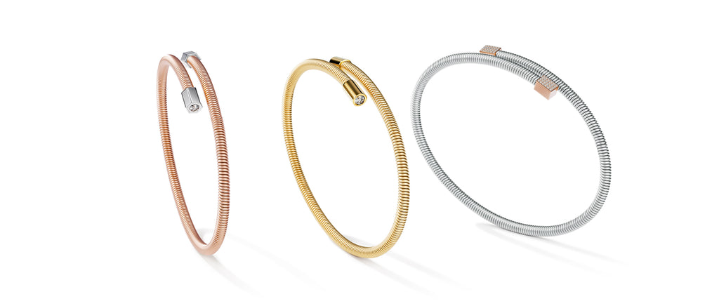 Niessing 18k Gold Colette Elementyx Space Cylinder Diamond Bangle