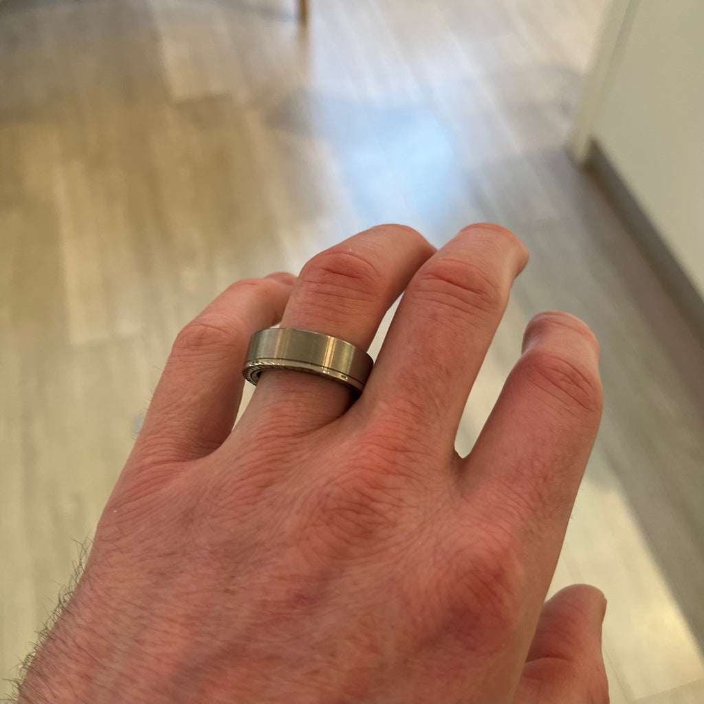 Photograph 4 of Meister's Contemporary Titanium Girello World Time Ring. Available on DESIGNYARD.com and in our Jewellery Shop Dublin, Ireland. Free Worldwide Shipping with DHL.