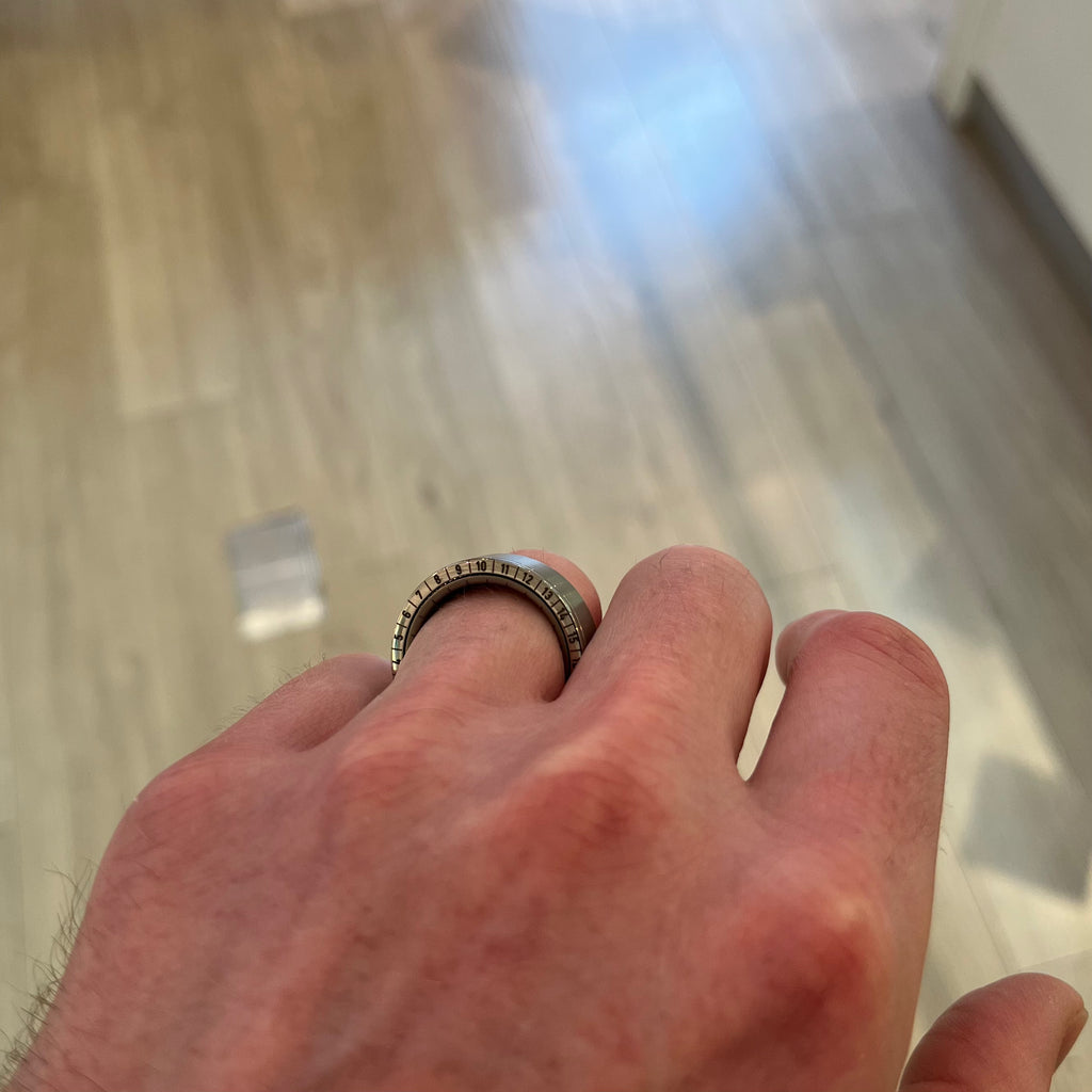 Photograph 3 of Meister's Contemporary Titanium Girello World Time Ring. Available on DESIGNYARD.com and in our Jewellery Shop Dublin, Ireland. Free Worldwide Shipping with DHL.