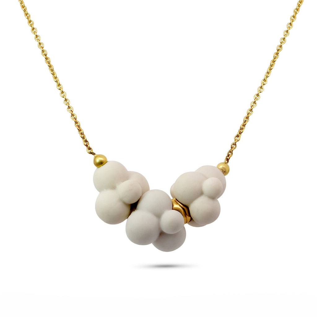 atelier luz 18k yellow gold porcelain cloud necklace designyard contemporary jewellery gallery dublin ireland