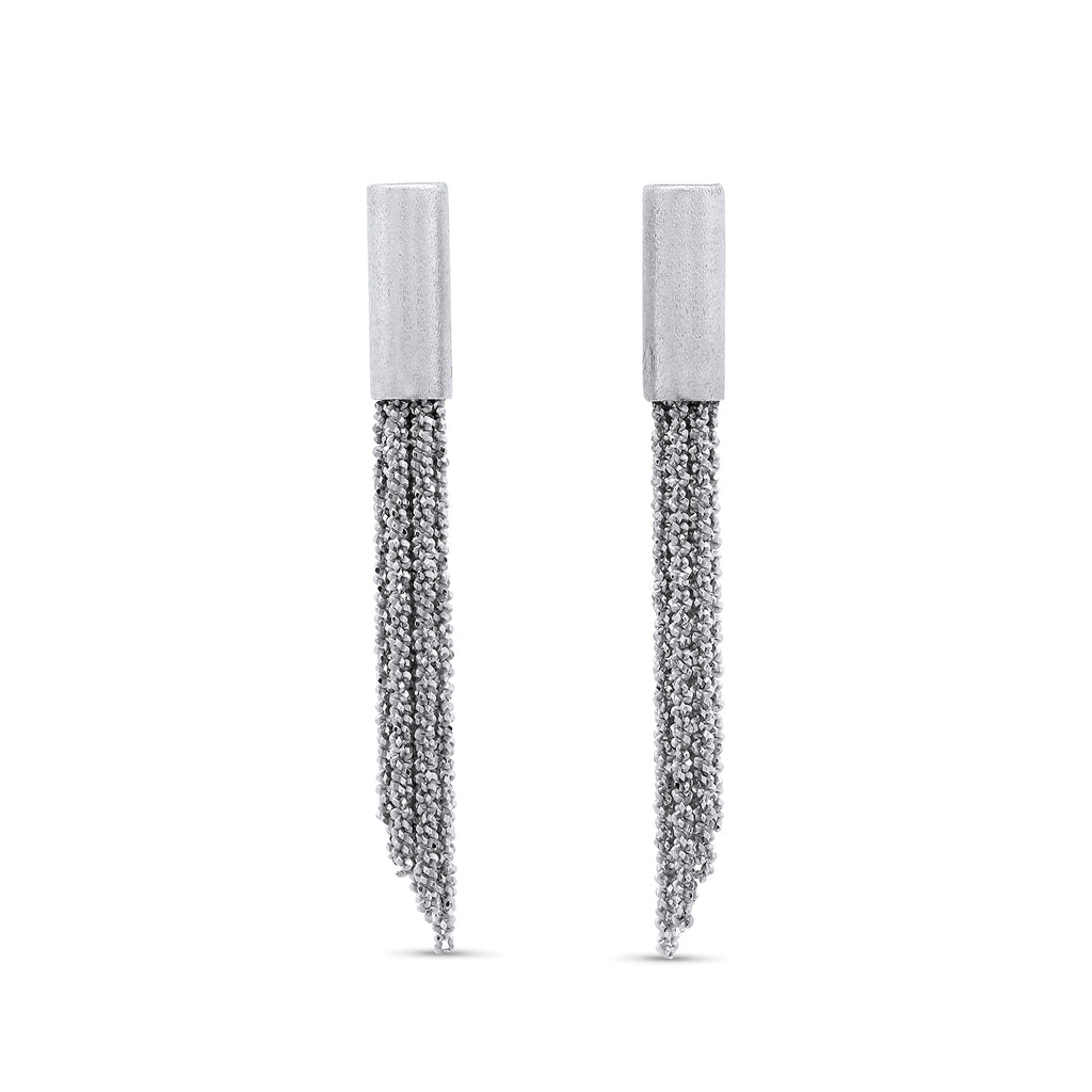 Photograph 1 of Claudia Milic Sterling Silver Shine Short Earrings. Handmade in Germany. Available on DESIGNYARD.com and in our Jewellery Shop Dublin, Ireland. Free Worldwide Shipping with DHL.