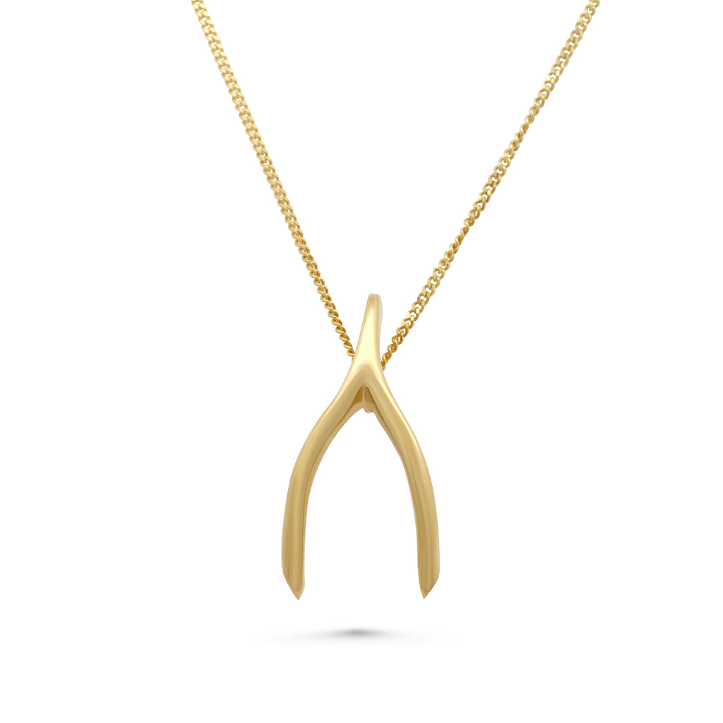 Elegant Handmade Solid Yellow Gold Wishbone Pendant - by Friederike ...