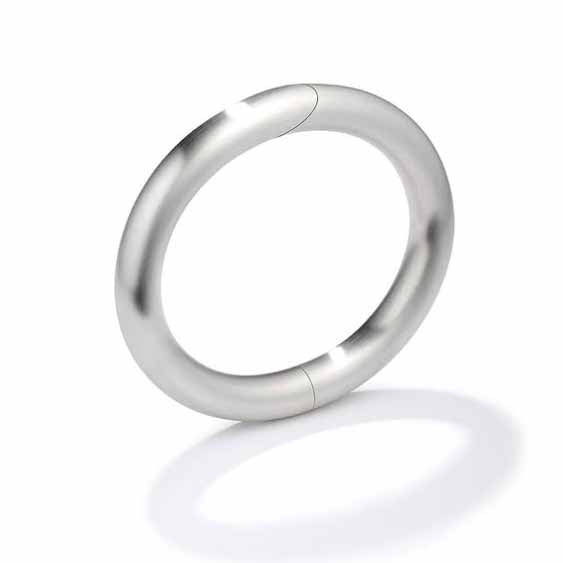 Photograph 3 of Henrich & Denzel's Janus Platinum Diamond Bangle. Available on DESIGNYARD.com and in our Contemporary Jewellery Shop Dublin, Ireland. Shipping Worldwide.