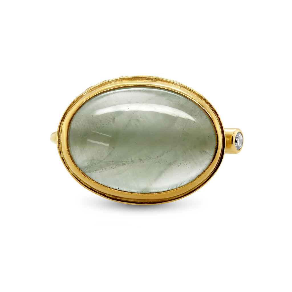 Josephine Bergsøe - 18k 22k Yellow Gold Beryl Diamond Ring - DESIGNYARD, Dublin Ireland.