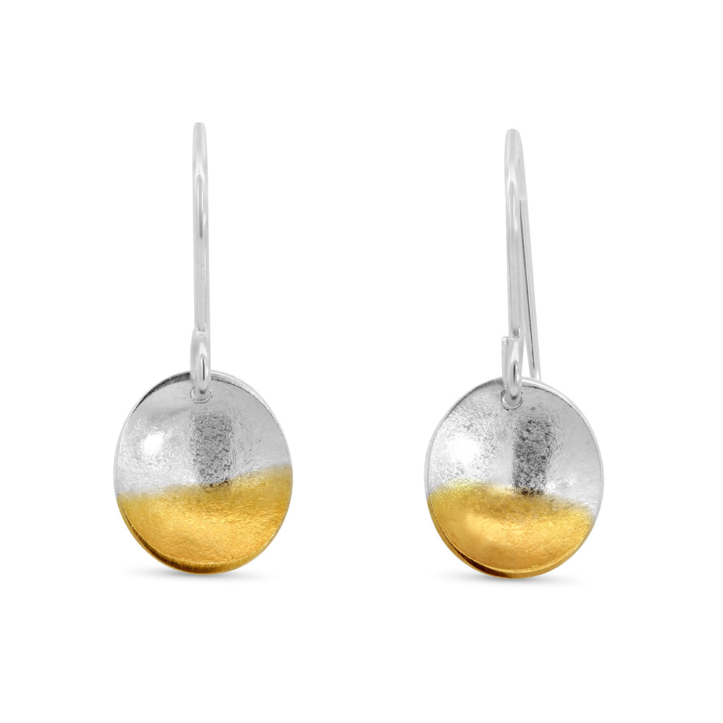 kokkino electra yellow gold drop earrings designyard contemporary jewellery gallery dublin ireland