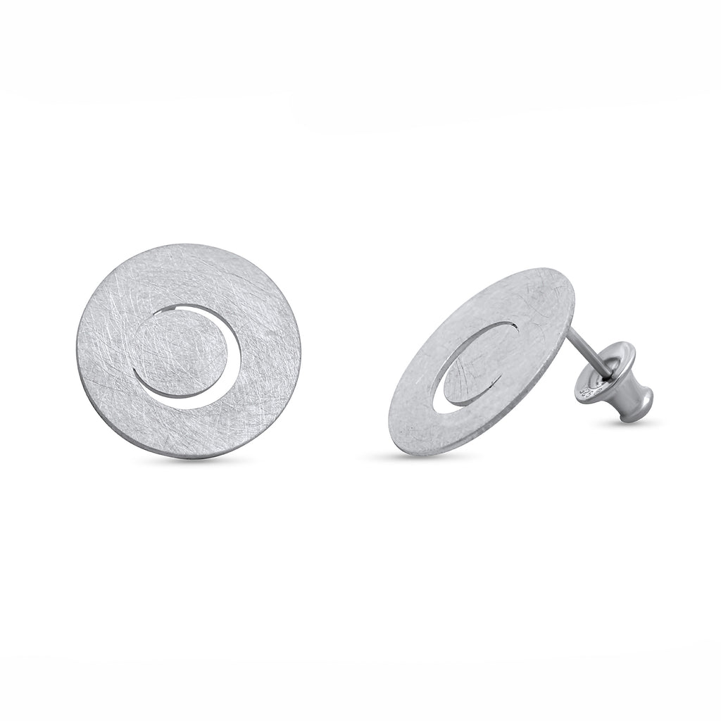 Photograph 1 of Louise O'Neill's Contemporary Sterling Silver Oval in Oval Medium Earrings. Available on DESIGNYARD.com and in our Jewellery Shop Dublin, Ireland. Free Worldwide Shipping with DHL.