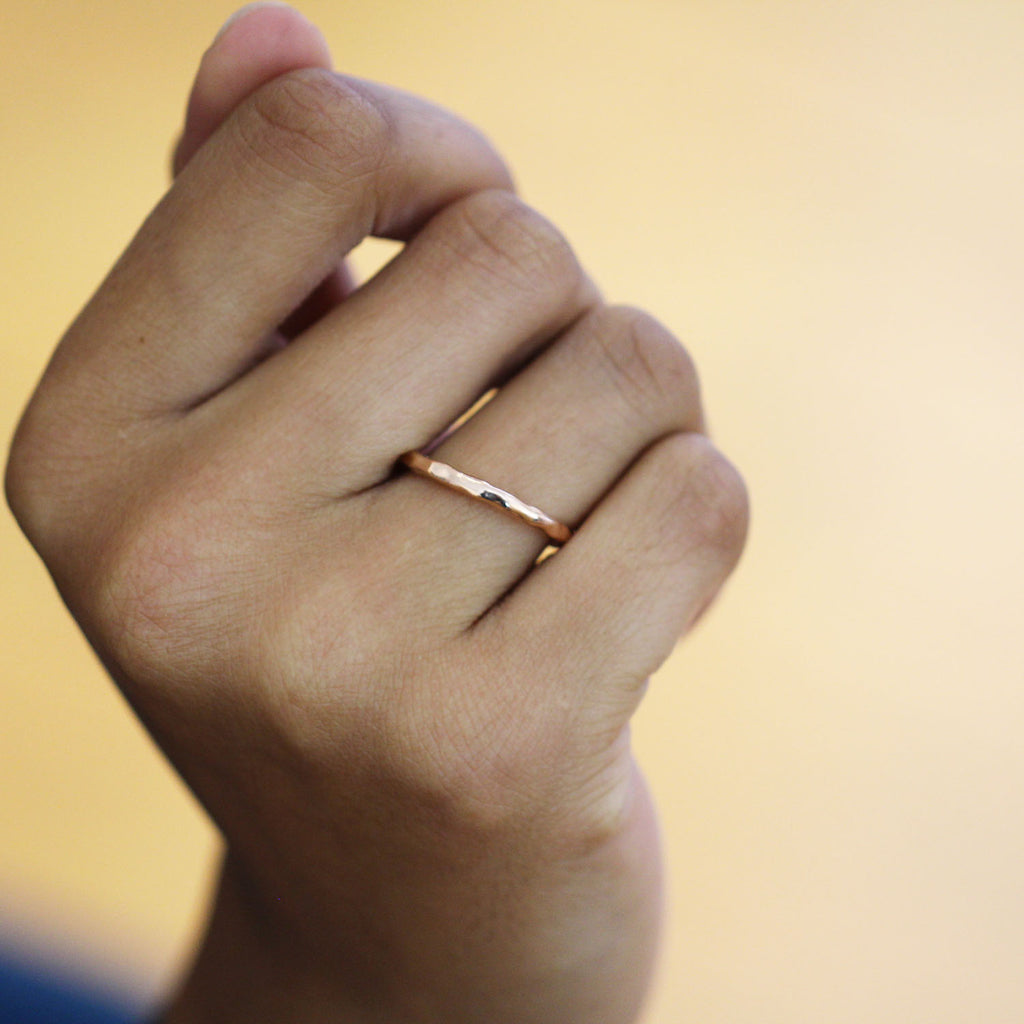 Photograph 2 of Martina Hamilton's Contemporary 10k Rose Gold Island Links Wedding Ring. Available on DESIGNYARD.com and in our Jewellery Shop Dublin, Ireland. Free Worldwide Shipping with DHL.