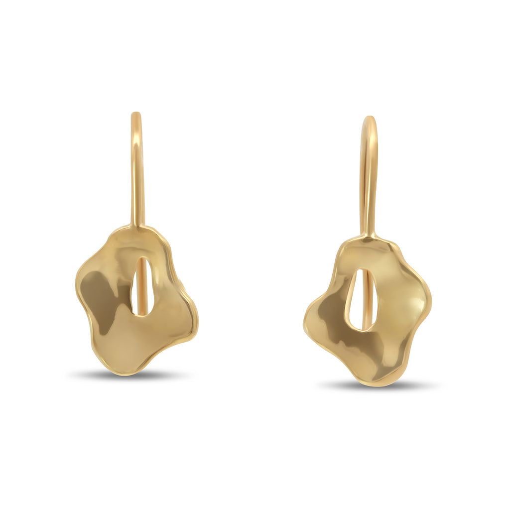 martina hamilton 9k yellow gold reflections drop earrings designyard contemporary jewellery gallery dublin ireland