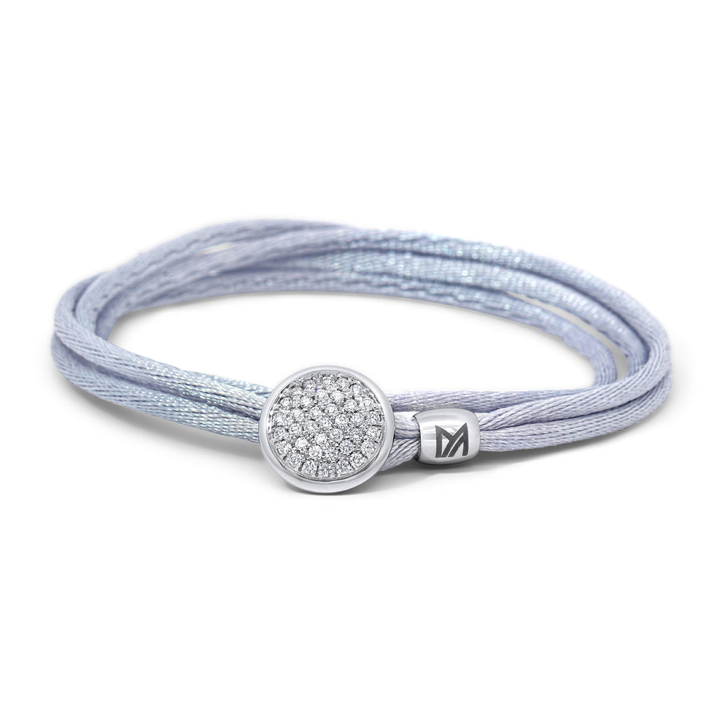 Photograph 2 of Meister's Contemporary 18k White Gold Diamond Silk Bracelet. Available on DESIGNYARD.com and in our Jewellery Shop Dublin, Ireland. Free Worldwide Shipping with DHL.