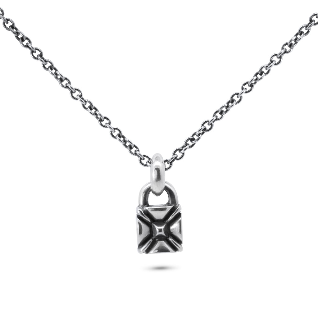 Photograph 1 of Michael Evanet's Oxidised Silver Double Sided Rose Mens Pendant. Available on DESIGNYARD.com and in our Jewellery Shop Dublin, Ireland.
