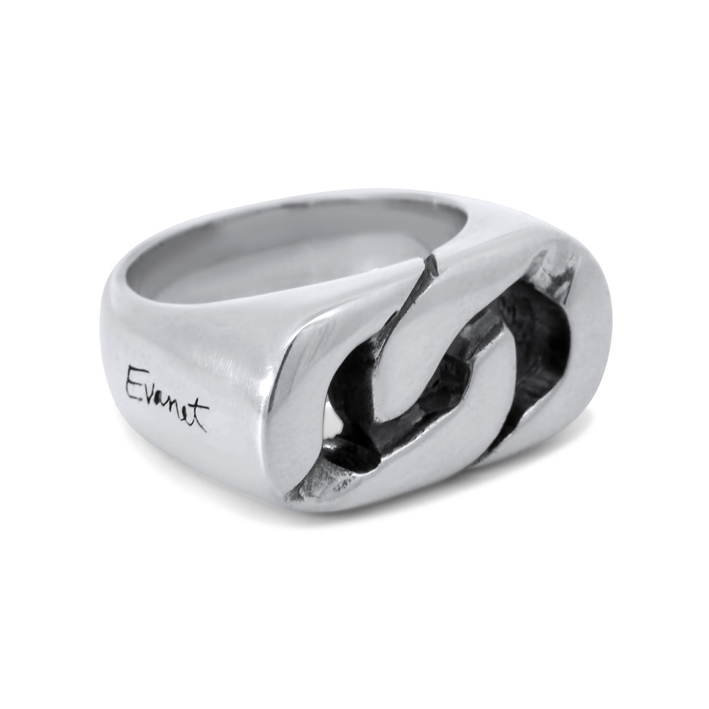 michael evanet sterling silver mens curb ring designyard contemporary jewellery gallery dublin ireland