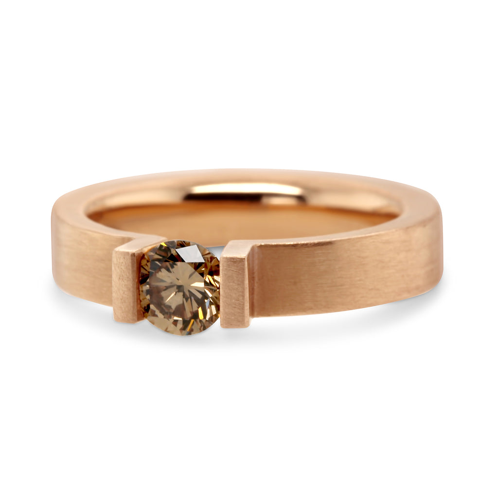 Niessing - 18k Classic Red Gold Spannring® HighEnd C Engagement Ring - DESIGNYARD, Dublin Ireland.