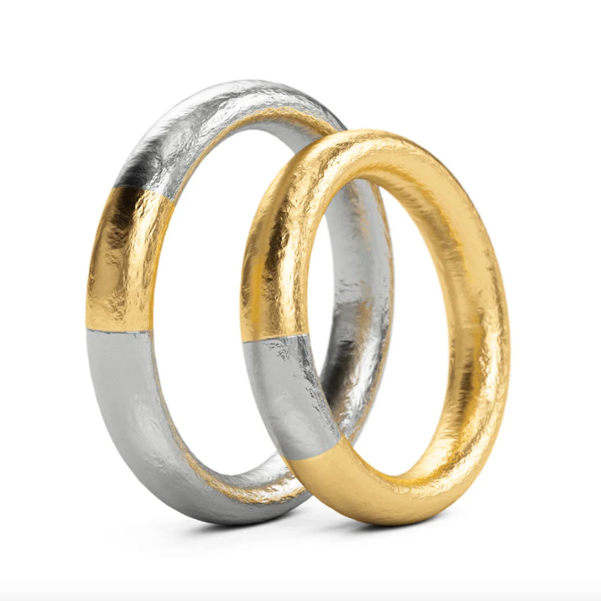 niessing symbolon wedding ring 24k yellow gold platinum designyard contemporary jewellery gallery dublin ireland